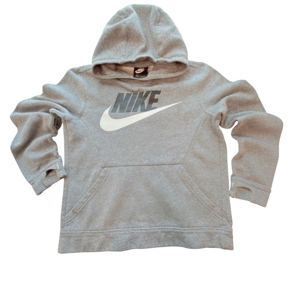 Nike Other - Nike Hoodie Kids Size Medium Grey Good Condition CV9336-091 Pullover Logo